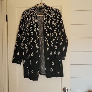 Talbots leopard cardigan sweater duster